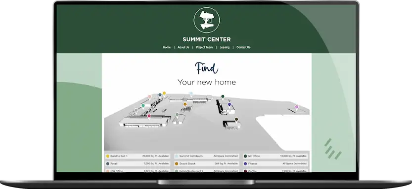 summit center website displayed on monitor