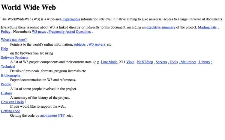 First page on the internet